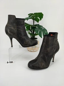 Diesel Women’s Firetip Distressed Ankle Booties Brown Stiletto Heels Size 6.5US - Picture 1 of 10