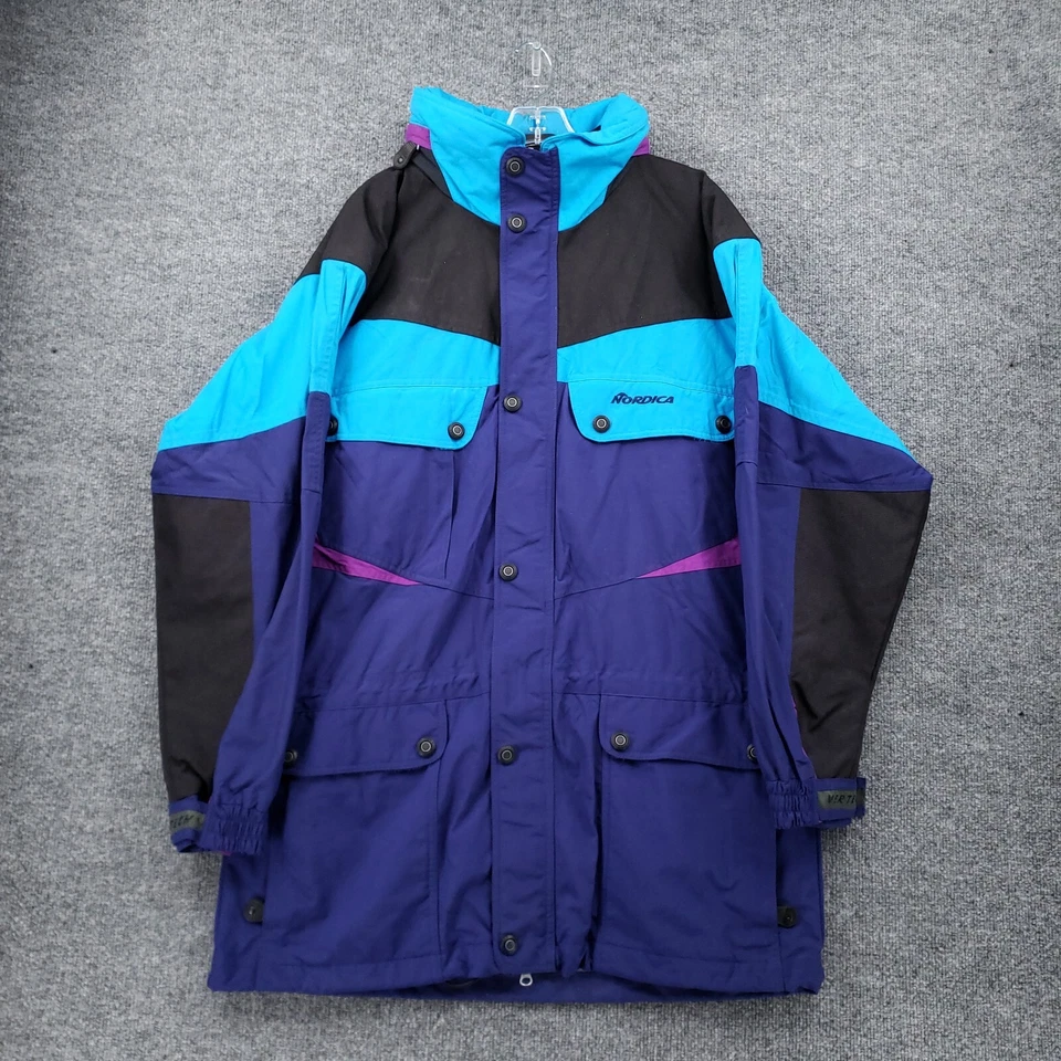 Jaqueta de esqui Nordica masculina L grande Vertech manga comprida snowboard vintage - Imagem 1 de 4