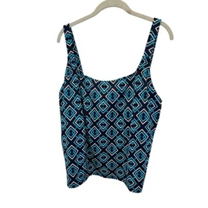 CONTOUR by Beach Scene, Multi-Color Tankini Swimsuit Top, Size 22W - Picture 1 of 2