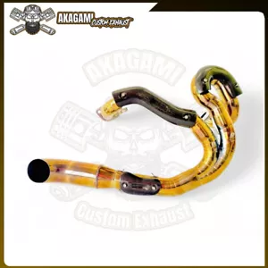 Exhaust Color Gold 2-1 Fits Harley Davidson Night Rod Special VRSCDX 2007-2017 - Picture 1 of 4