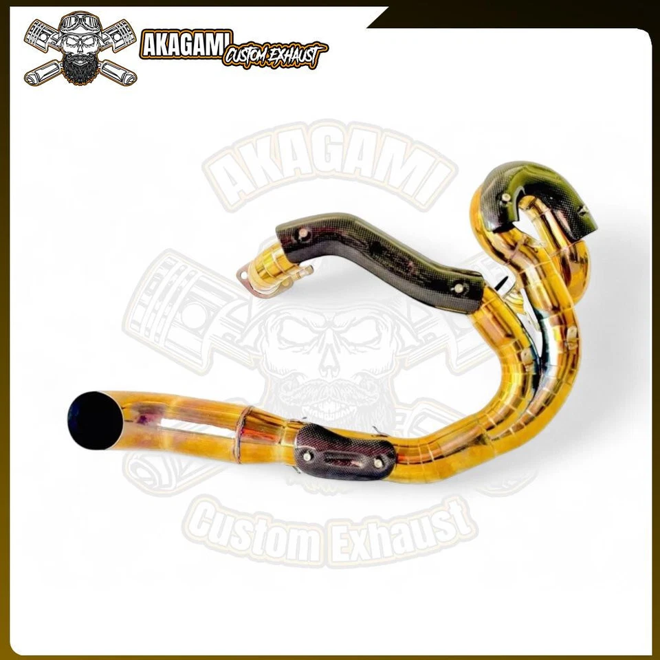 Escape Color Dorado 2 en 1 apto para Harley Davidson Night Rod VRSCD - 2006-2008 Foto 1 de 4