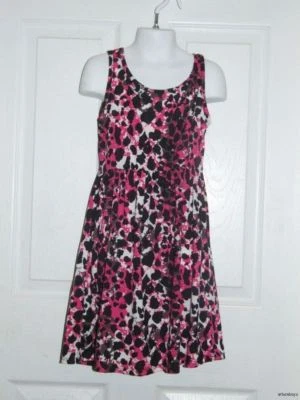Vestido estampado rosa/negro/blanco Xhilaraion para niñas M Foto 1 de 4