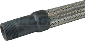 Nuovo Connettore Tubo Flessibile Metallo Lunghezza 3/4" X 12" Compressore Aria Inox Ste - Foto 1 di 2