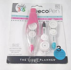 ¡NUEVO! Create 365 Happy Planner Deco Pluma 3 Cartuchos Cinta Decorativa Reprogramación - Imagen 1 de 2