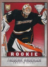 2013-14 Panini Titanium Retail Red #182 Frederik Andersen RC /99 - Anaheim Ducks