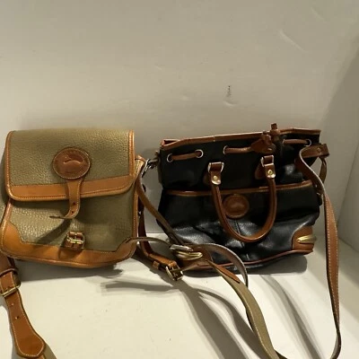 Vintage Dooney & Bourke Essex Calvary All Weather Leather Crossbody Purse Lot 2 - Image 1 of 4