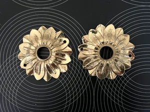 paire rosaces laiton bronze massif porte poignée rampe escalier lit miroir autre - Photo 1/2