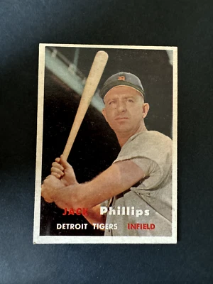 1957 Topps - Scarce Mid Series Jack Phillips, #307, Ex + Condition - Image 1 of 2