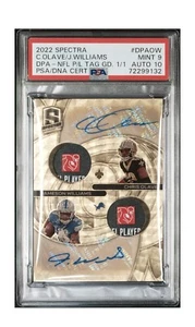 Chris Olave/Jameson Williams 2022 Spectra Gold Vinyl Auto Patch #DPA-OW 1/1 - Picture 1 of 2
