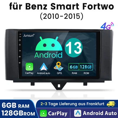 Apple Carplay Für Benz Smart Fortwo 451 2005-2015 Autoradio Android 13 GPS WiFi - Bild 1 von 4