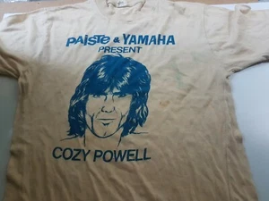1982 COZY POWELL DRUM CLINIC T - SHIRT - Picture 1 of 2