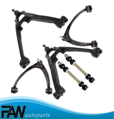 Control Arm And Ball Joint Sway Bar End Link 6x Fits 2007-2015 Cadillac Escalade - Image 1 of 4
