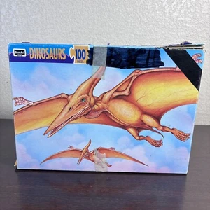 Vintage RoseArt Dinosaurs 100 Piece Jigsaw Puzzle Flying Dinosaur PTERANODON - Picture 1 of 7