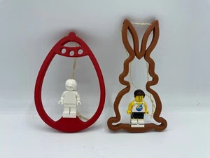 2x Ostern Anhänger für  Lego Minifiguren l Osterhase l Osterei l Geschenk - Zdjęcie 1 z 10