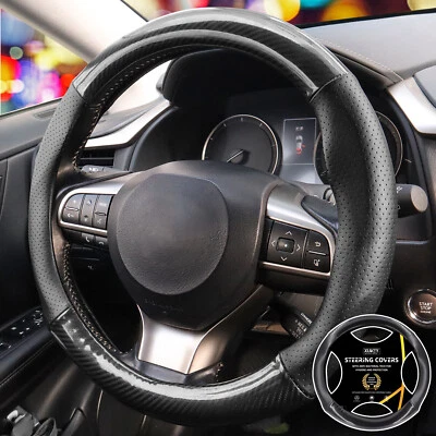 38cm Lenkradbezug Lenkrad Abdeckung Lenkradschoner KFZ Leder schutz schoner X1 - Bild 1 von 4