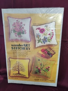 De Colección WonderArt Costura Crewel Almohada Trigo Trébol Diseño Flecos 14" KIT Cuadrado - Imagen 1 de 4