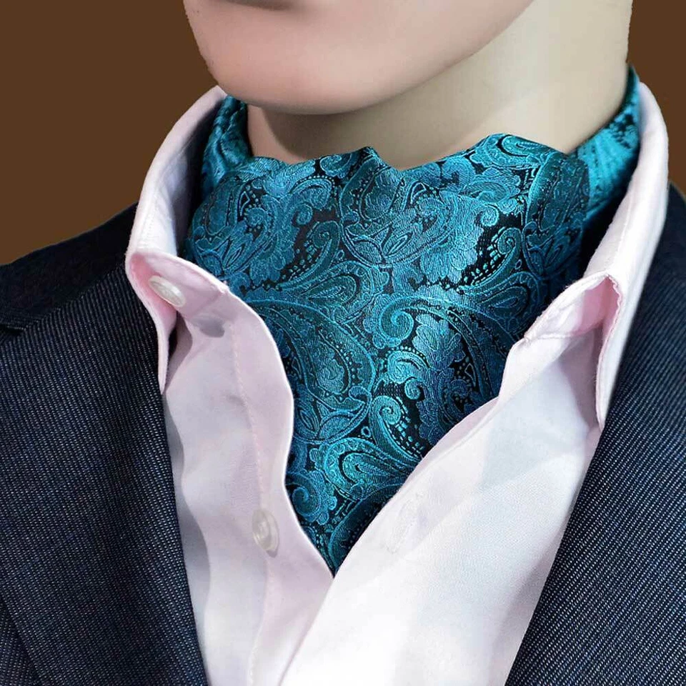 Para Hombres Paisley Jacquard Bufandas Corbata Ascot Corbata Boda Negocios Flor Corbata Foto 1 de 1