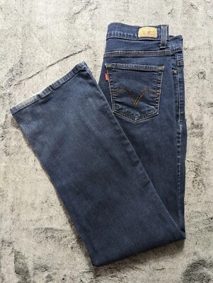 Pantalones de mezclilla para mujer Levi's 512 perfectamente adelgazantes corte bota talla 28 lavado oscuro Foto 1 de 4