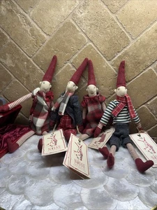 4 Maileg Danish Pixie Elf Plush Rag Dolls Christmas 13” Nisse Collection - Picture 1 of 10