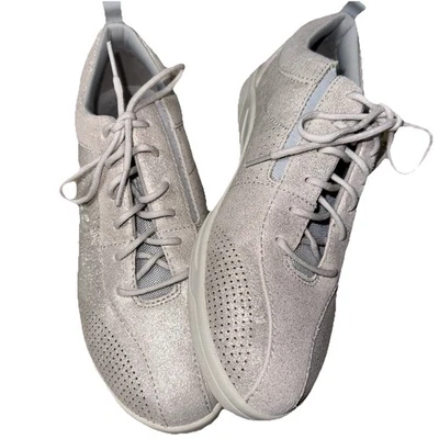 Easy Spirit Shoes SEFRENEY9 Silver Laced Up Size 10M New Without Box - Image 1 of 4