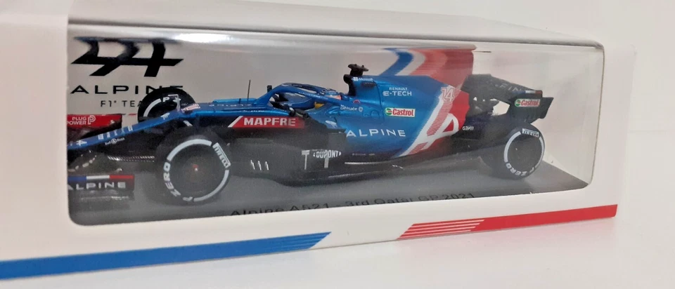 SPARK 1:43 MODELLINO AUTO DIE CAST F1 ALPINE A521 FERNANDO ALONSO QATAR GP 2021 - Immagine 1 di 4