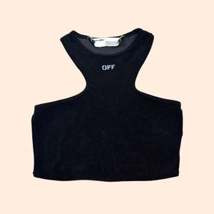 Off-White Black Cropped Tank Top - Picture 1 of 7