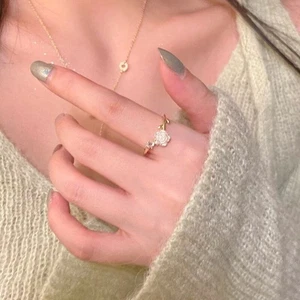 Galvanisierter Kamelienblüten Ring modischer und leichter Schmuck - Picture 1 of 5