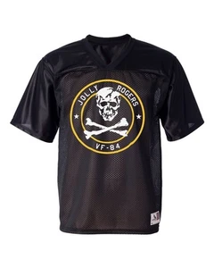Jolly Rogers VF-84 Skull and Crossbones Replica Football Jersey - Picture 1 of 3