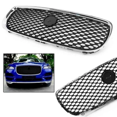 Silver Radiator Front Upper Grill Fit For Jaguar XE 2015-2018 2016 2017 ABS - Image 1 of 4