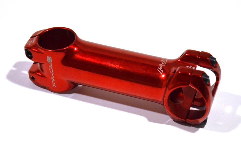 ProMax red Anodized stem DA-1 - 1 1/8" 31.8 clamp 110mm track bike Road - used - Image 1 of 4