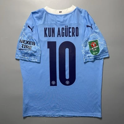 CAMISETA DE FUTBOL LOCAL HOMBRE CITY PUMA 2020/2021 #10 AGUERO TALLA “M” 757058-01 Foto 1 de 4
