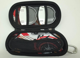 GameStop PSP PlayStation Portable UMD Carrying Case Soft Shell Storage Black Red