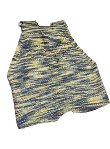 jolie and joy knit halter top nwt blue green Crochet open back Festival Boho 70s - Picture 1 of 12