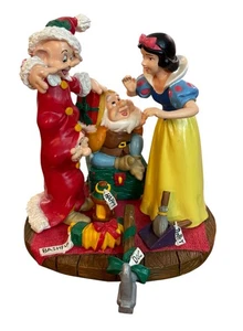 Vintage 1999 Disney Schneewittchen & Zwerge Strumpf Aufhänger Santa’s Best Christmas - Bild 1 von 14