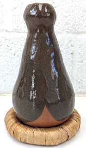 Vintage Ceramic Studio Pottery Brown Vase (Possibly African) - 9.25" - Picture 1 of 11