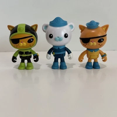 Mattel Fisher-Price Octonautas 3” Figura Lote de 3 Capitán Barnacles Peso Kwazii Foto 1 de 4