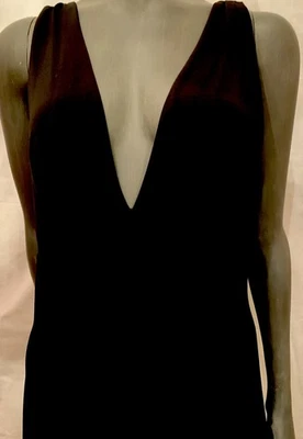 Vestido de cóctel negro AGB para mujer cuello en V dobladillo burbuja talla 10 Foto 1 de 4