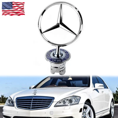 For Mercedes-Benz Front Hood Emblem Logo C230 C280 E300 CLK320 E500 S500 CLK . - Image 1 of 4