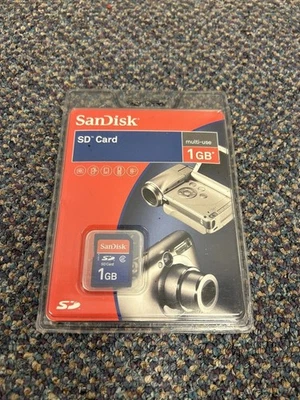 SanDisk SD Card 1 GB Multi Use SDSDB-1024-A11  Factory Sealed New Vintage 2007 - Image 1 of 2