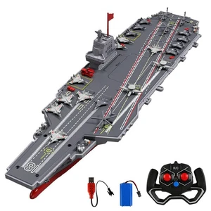 RC High Speed Boat RC Aircraft Carrier Warship S19 Battery Dual Motor USB Charge - Picture 1 of 4