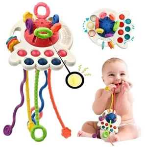 Sensory Montessori Baby Teething Toys Essentials, Toddler Travel Red Or Blue - Picture 1 of 7