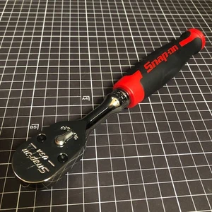 Snap-on FH100 3/8" Drive 100 Tooth Red Soft Grip Handle Ratchet Tool MSS ZIK New - Picture 1 of 5