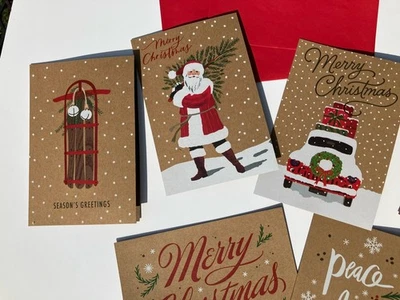 Tarjetas de vacaciones Hallmark 6 sentimientos diferentes sobre rojo 36 total nuevo natural Foto 1 de 4