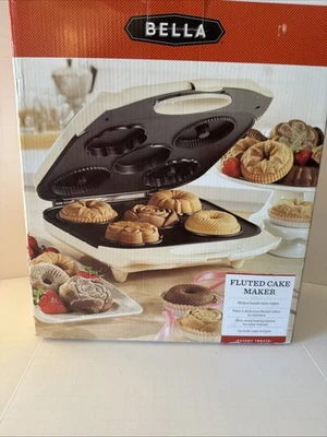 Bella Fluted Cake Maker 13579 - Non-Stick - Makes Bundt Style Cakes Brand New - Image 1 of 4