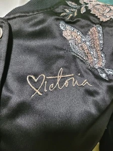 Victoria's Secret Shanghai Fashion Show 2017 Black Embroidered Bomber Jacket NWT - Picture 1 of 15