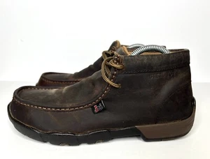 Justin Original Cappie Chukka Electrical Steel Toe Men's Brown Work Boot 8 M - Picture 1 of 7
