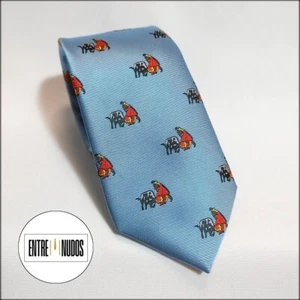 CORBATA FONDO CELESTE Y EMBLEMA TORERO - Imagen 1 de 1