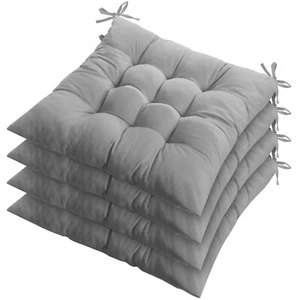 4PCS Chair Cushion Pads Tie On Thick Soft Seat Cushion Patio Office Home Mats - Picture 1 of 25