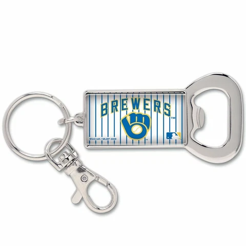 MLB MILWAUKEE BREWERS KEY CHAIN BOTTLE OPENER NEW Cover