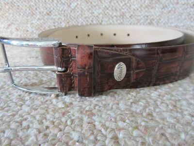 MANIERI Cinturón Hombre Cuero Cocodrilo Caimán 95/110 Hecho en Italia Foto 1 de 4